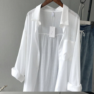 Cardigan Protector Solar Manga Larga Talla Media para Mujer - Image 5