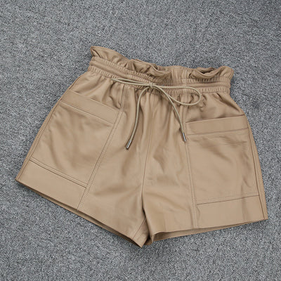 Shorts de Cuero Oveja con Bolsillos de Cordón - Casual Premium - Image 14