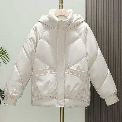 Chaqueta Acolchada Suelta con Capucha - Estilo Bread Cotton - Image 16