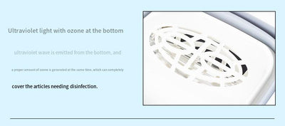 White and grey aromatherapy drying UV sterilization box, disassembled to show collapsible basin, vented lid, and drying rack. - Image 18
