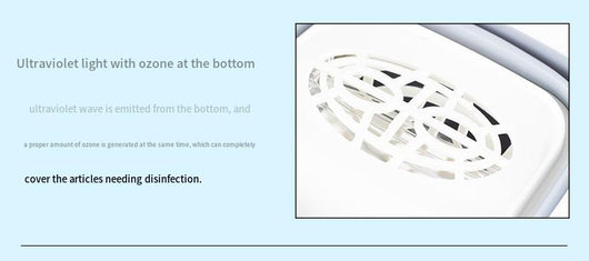 White and grey aromatherapy drying UV sterilization box, disassembled to show collapsible basin, vented lid, and drying rack. - Image 18