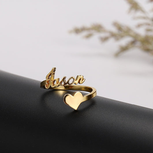 Anillo Personalizado de Corazón en Acero Inoxidable DIY - Image 4