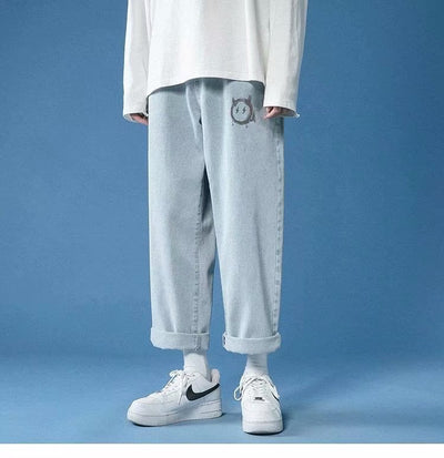 Pantalones Casuales de Mezclilla Clara para Hombre - Image 3
