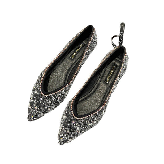 Baletas Elegantes con Strass y Punta Afilada para Mujer - Image 4