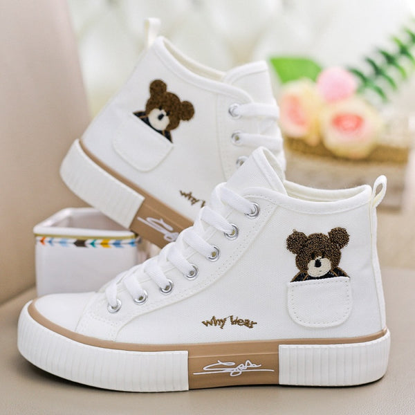 Zapatillas Altas para Mujer con Bolsillos y Diseño Oso - Image 3