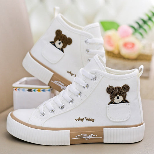 Zapatillas Altas para Mujer con Bolsillos y Diseño Oso - Image 3