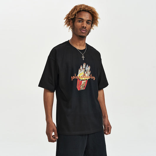 Camiseta de Algodón Manga Corta con Estilo Personalidad para Hombre - Image 3