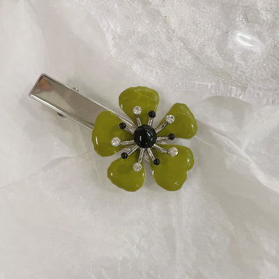 Pasador de Flor 3D Verde Gota de Aceite - Lujo Minimalista - Image 8