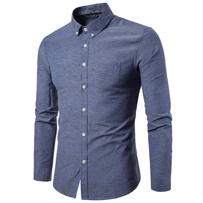 Camisa Slim Fit Coreana de Manga Larga para Hombre - Image 3
