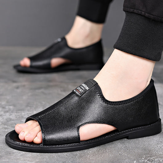 Sandalias Casuales de Cuero Roman para Hombre - Suela Antideslizante - Image 12