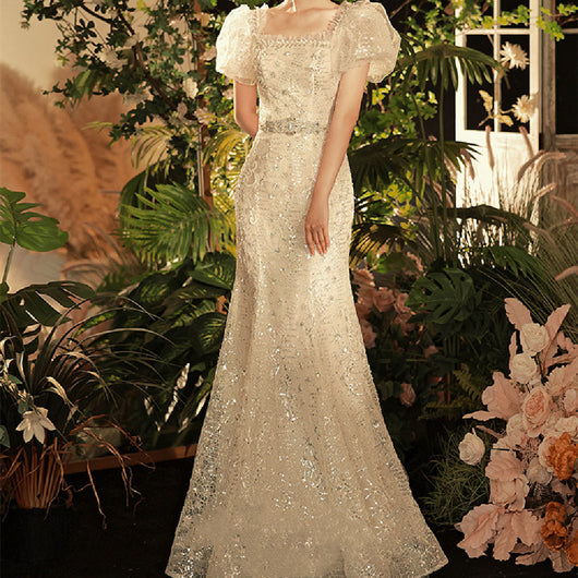 Vestido Sirena de Gasa Elegante para Mujer - Image 2