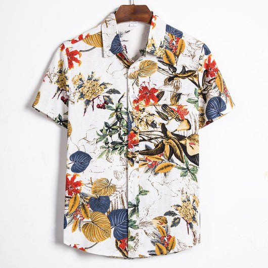 Camisa Casual de Algodón y Lino para Hombre - Image 15