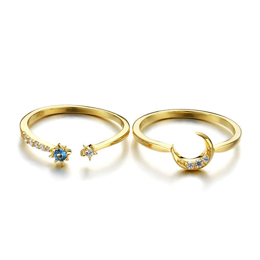 Anillo de Plata S925 con Estrella y Luna de Circón - Image 10