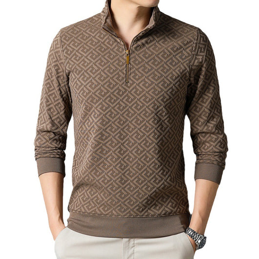 Camisa Casual con Cuello de Solapa y Cierre de Cremallera para Hombre - Image 6