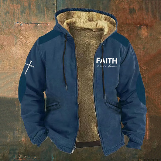 Chaqueta Hoodie con Cierre Vintage Estampado 3D para Hombre - Image 5