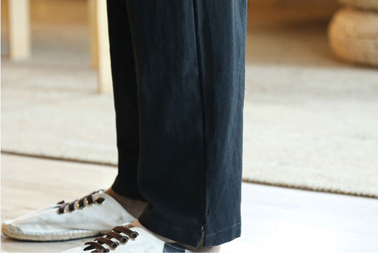 Pantalones de Lino Estilo Chino para Hombre - Algodón y Lino Holgados Talla Grande - Image 7