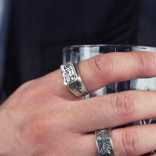 Anillo de Plata del Faraón Egipcio Antiguo - Image 10