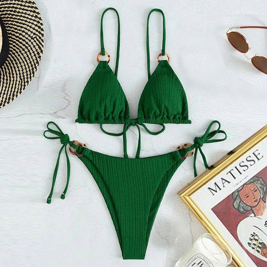 Bikini Dos Piezas Clásico con Tirantes Ajustables - Image 9