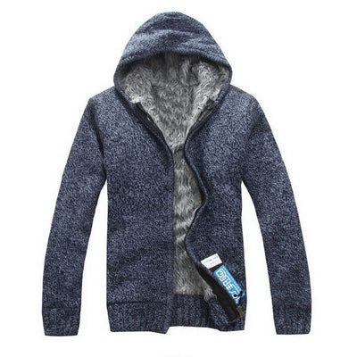 Cardigan con Capucha Coreano Slim Fit en Punto - Image 13