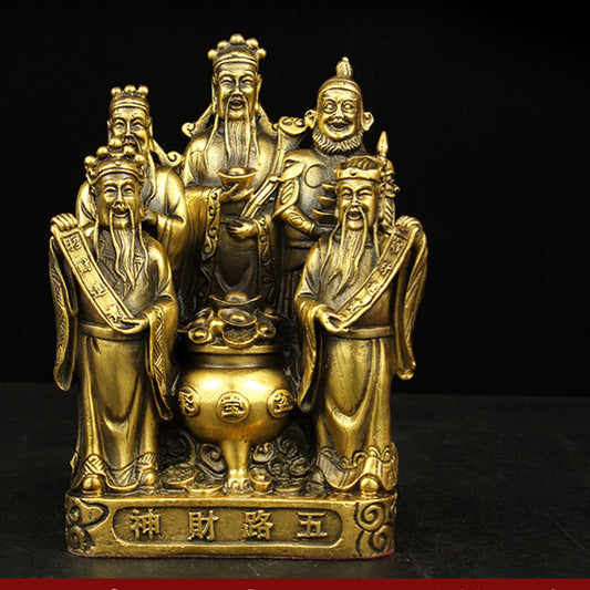 Buda Dios de la Riqueza en Cobre Puro - Estatua Grande - Image 2