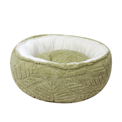 Cama Redonda Acogedora para Gatos y Perros Pequeños - Nido Térmico Suave