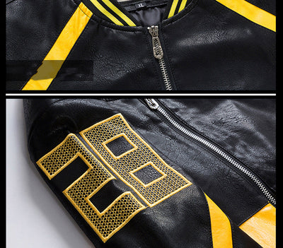 Chaqueta de Cuero PU Casual para Hombre - Estilo Juvenil Moderno - Image 13