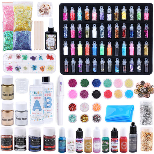 Kit de Resina Epoxi con Pigmento Luminiscente UV y Moldes de Cristal - Image 23