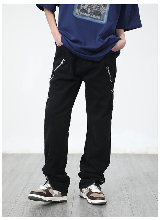Pantalones Rectos con Cierre y Abertura Lateral Diseño Niche - Image 13