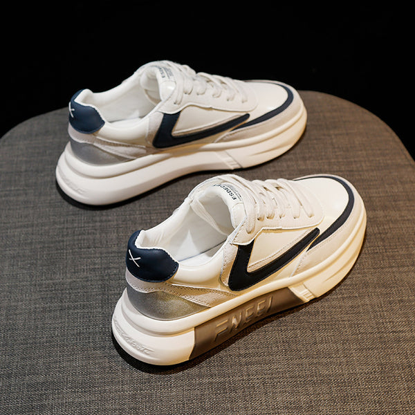 Zapatillas Blancas Deportivas con Suela Gruesa
