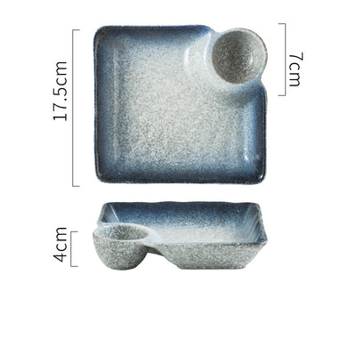 Plato Especial Japonés de Cerámica para Dumplings con Platillo para Salsa de Vinagre - Image 22