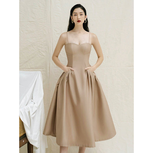 Vestido Tipo Tirantes con Cintura Francesa - Estilo Dulce y Elegante - Image 11