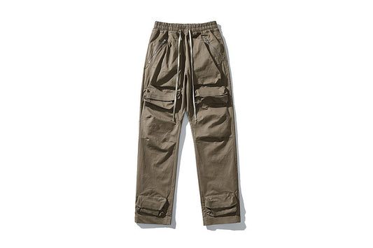 Pantalones Cargo con Cordón en Tobillo y Bolsillos Laterales