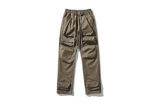 Pantalones Cargo con Cordón en Tobillo y Bolsillos Laterales