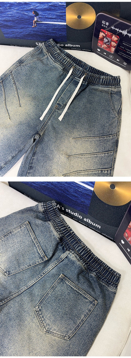 Shorts Denim Lavado con Efecto Arrugado para Hombre - Image 11