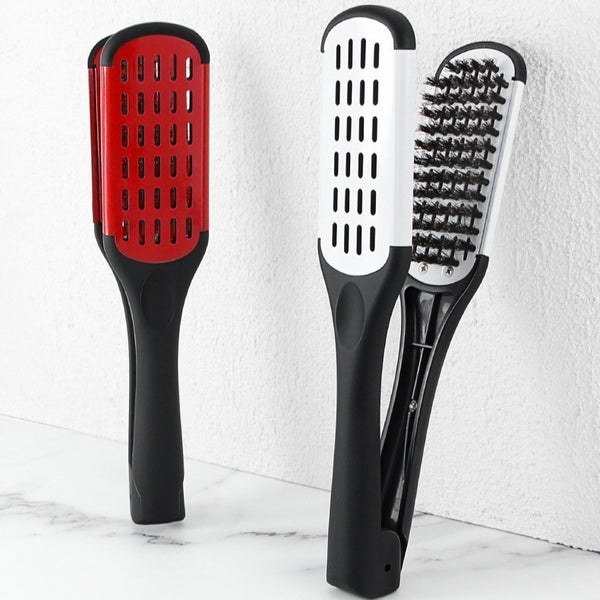 Peine Alisador en V con Pinzas - Peinado Profesional para Cabello Liso
