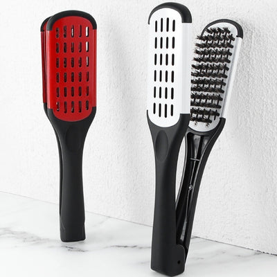 Peine Alisador en V con Pinzas - Peinado Profesional para Cabello Liso