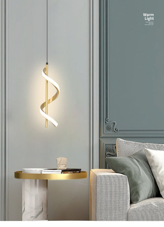 Lámpara Espiral Moderna para Comedor y Dormitorio - Image 25