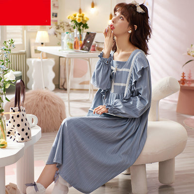 Pijama Largo de Algodón Puro para Mujer - Otoño e Invierno - Image 27