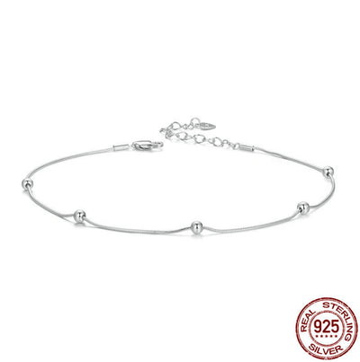 Tobillera de Plata Esterlina 925 Diseño Espina de Pescado Brillante - Image 5
