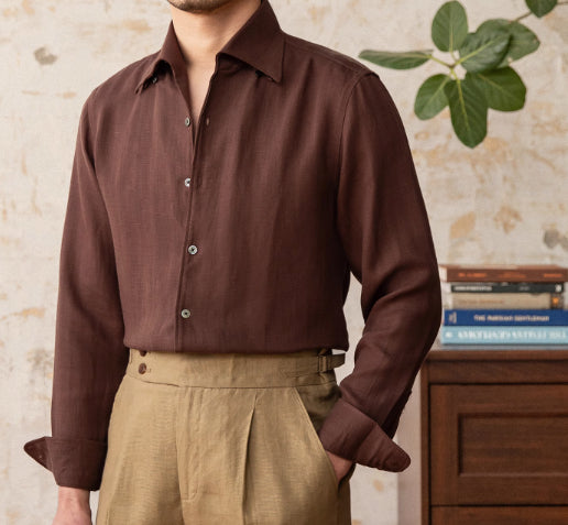 Camisa Casual Transpirable de Cuello Clásico - Tela Ligera - Image 9
