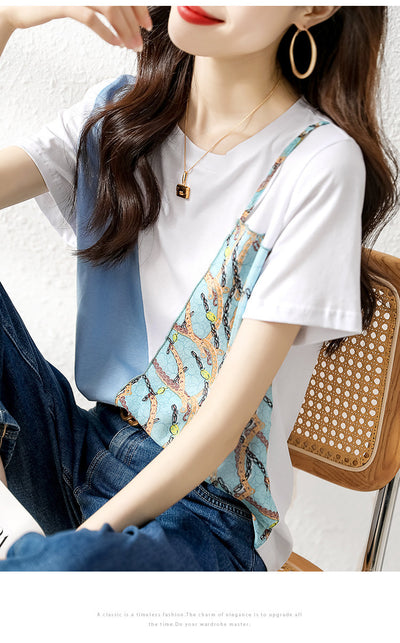 Camiseta Minimalista de Cuello Redondo con Costuras Elegantes - Image 9