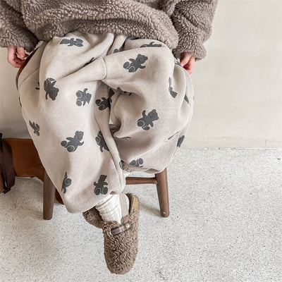 Pantalones Térmicos Deportivos con Estampado Oso para Niños y Niñas - Image 15