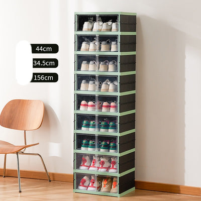 Organizador de Zapatos Plegable de Doble Fila con Caja Transparente - Image 18
