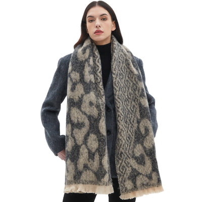 Bufanda Estampado Leopardo Estilo Europeo Americano para Hombre - Image 5