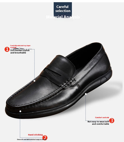 Zapatos de Cuero para Hombre Otoño Suela Blanda y Cómoda - Image 12