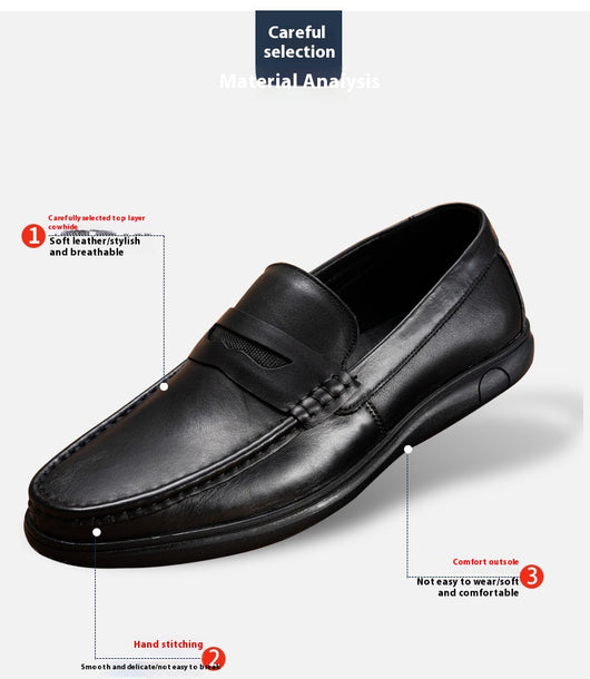 Zapatos de Cuero para Hombre Otoño Suela Blanda y Cómoda - Image 12