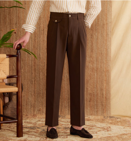 Pantalón Recto Cintura Alta Estilo Italiano - Image 23