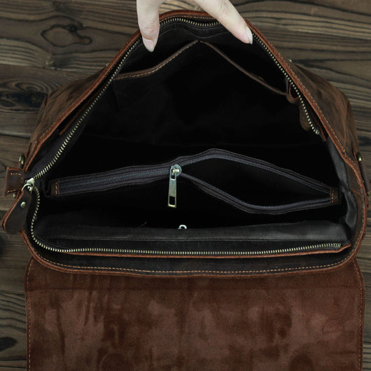 Bolso Bandolera de Cuero Vacuno Estilo Retro - Image 11