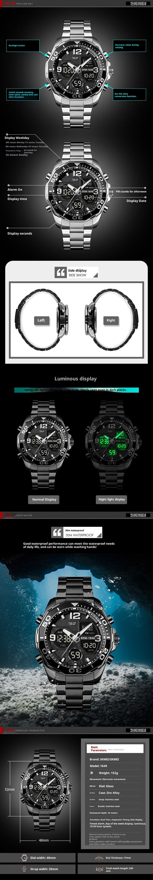 Reloj Espiral Acero Inoxidable para Hombre Estilo Asiático - Image 12