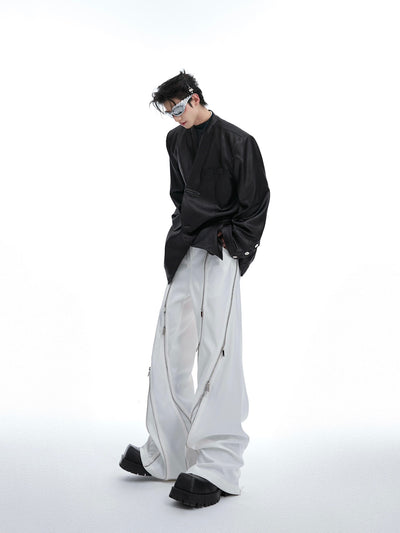 Pantalones Casuales Holgados con Drapeado para Hombre - Image 13